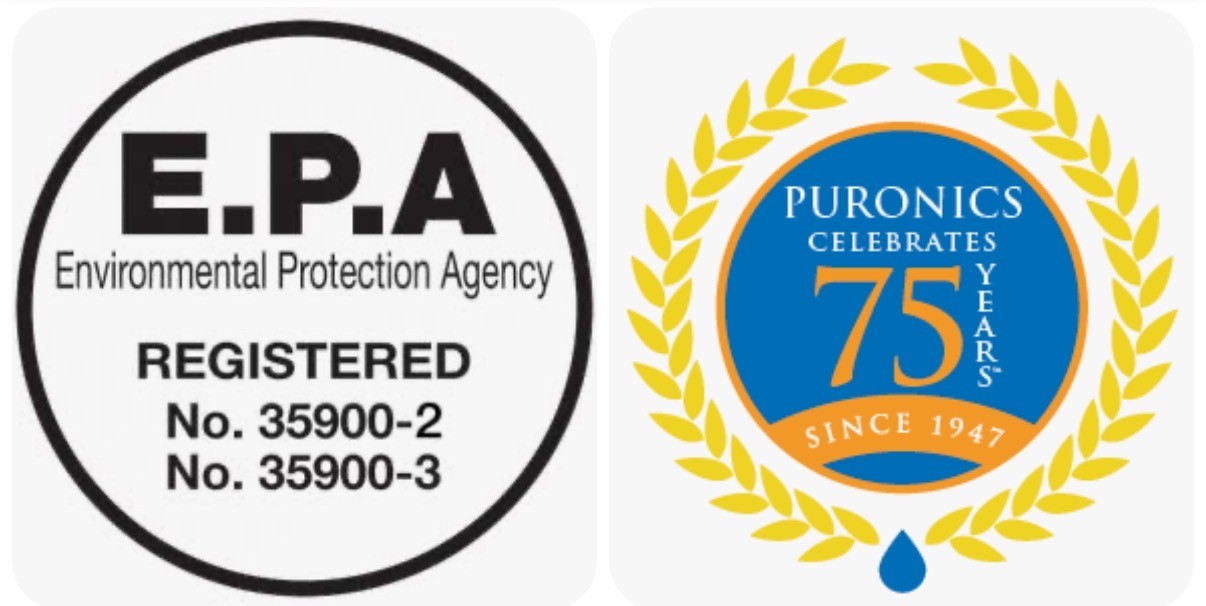 EPA Registered & Puronics 75 Years